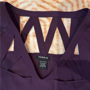 Torrid Deep Purple Strappy Blouse